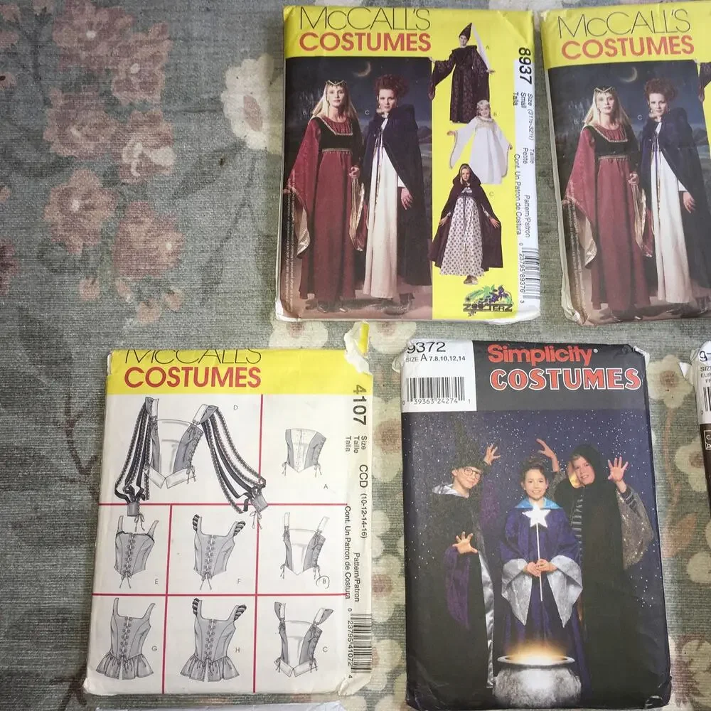 **Lot of 14** Sewing Patterns Renaissance Halloween Costume Novelty ALL CUT